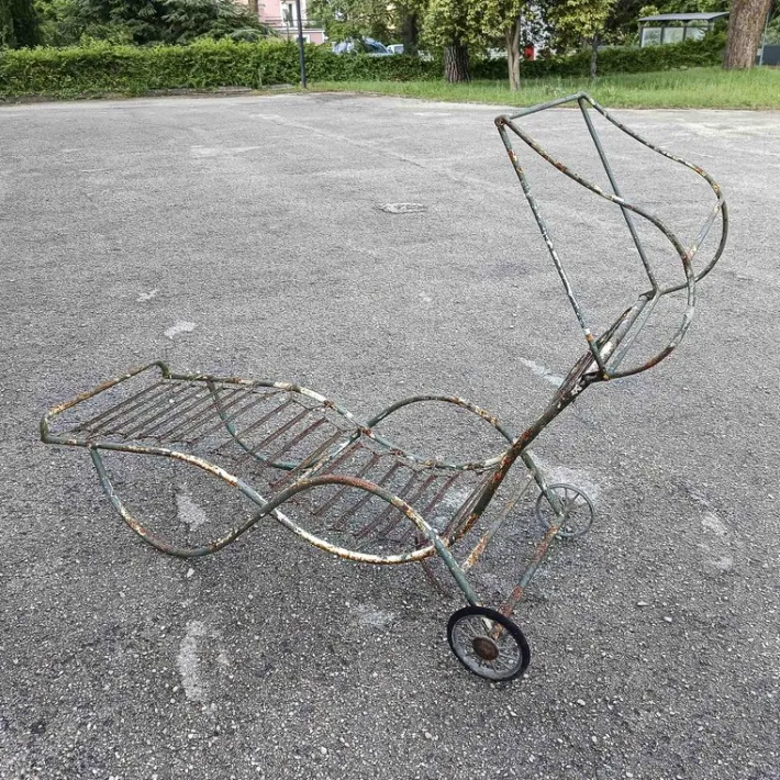 Pamono 20th Century Iron Garden Chaise Lounger Clearance