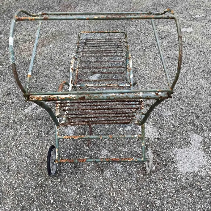 Pamono 20th Century Iron Garden Chaise Lounger Clearance