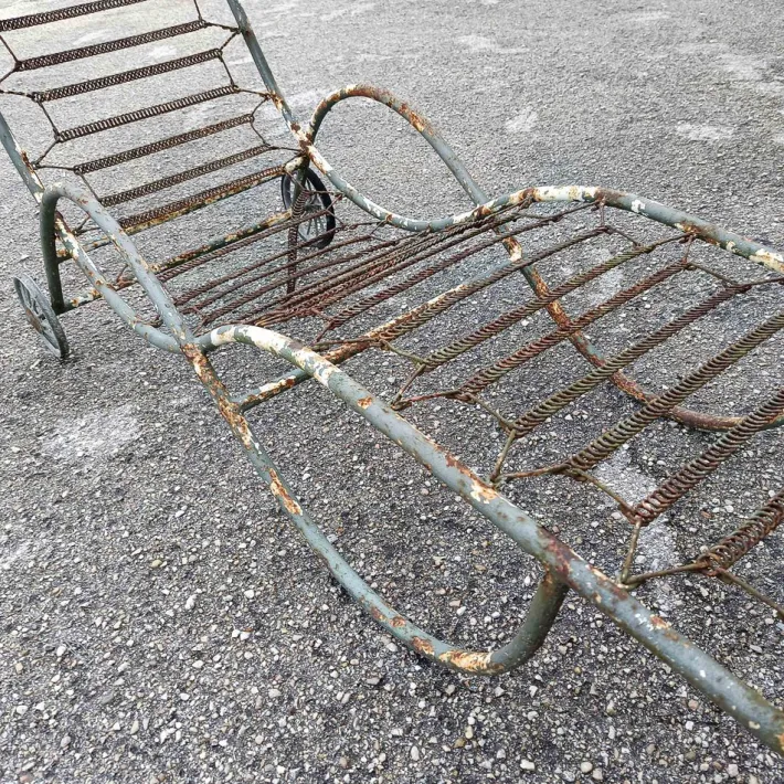 Pamono 20th Century Iron Garden Chaise Lounger Clearance