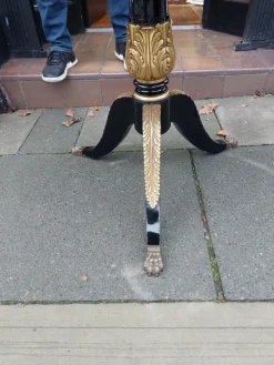 Pamono 19th Century Italian Parcel Gilt Marquetry Inlaid Ebonised Card Table Hot