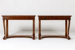 Pamono 19th Century Italian Walnut Console Tables, Set of 2 Hot
