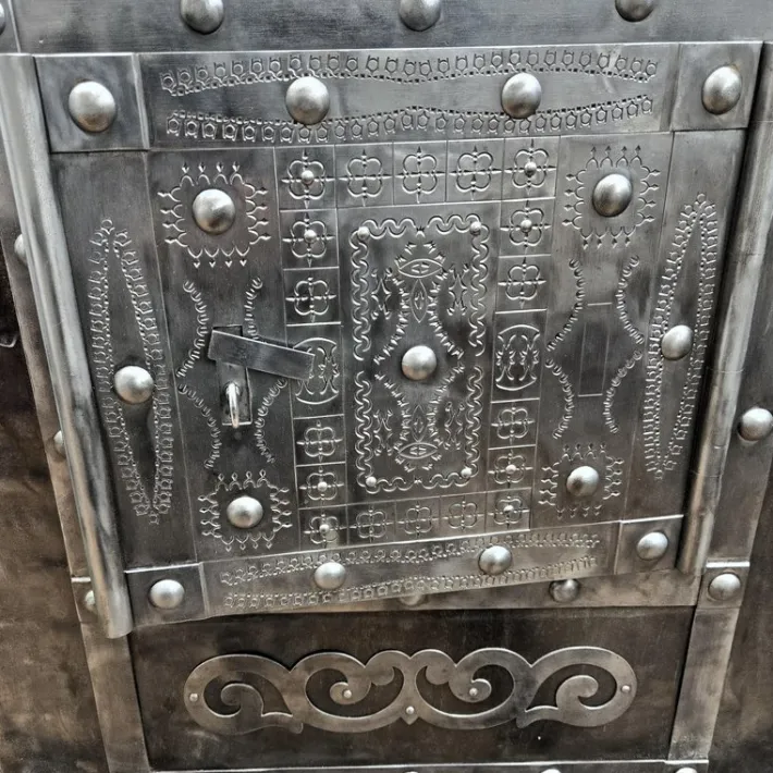 Pamono 18th Century Italian Wrought Iron Hobnail Safe Online