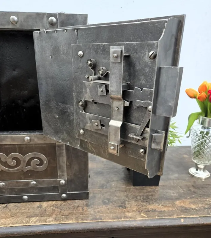 Pamono 18th Century Italian Wrought Iron Hobnail Safe Online