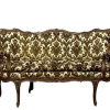 Pamono 19th Century Louis XV Corner Bench / Chateuse in Carved Wood Outlet