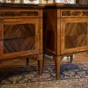 Pamono 18th Century Louis XVI Italian Nightstands Cabinets with Marble Top, Marquetry, 1780, Set of 2