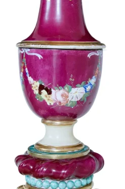 Pamono 19th Century Mahogany and Porcelain 4 Poster Bed New