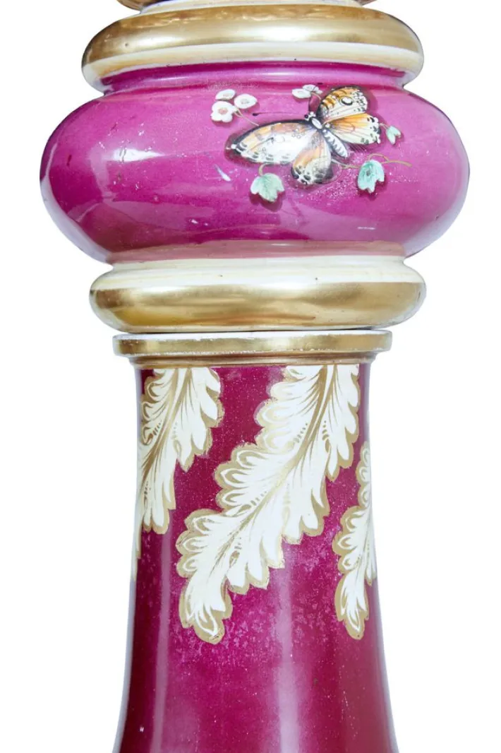 Pamono 19th Century Mahogany and Porcelain 4 Poster Bed New