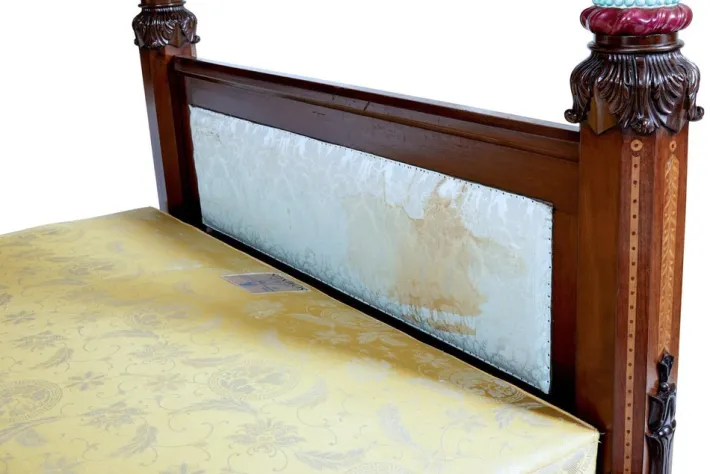 Pamono 19th Century Mahogany and Porcelain 4 Poster Bed New