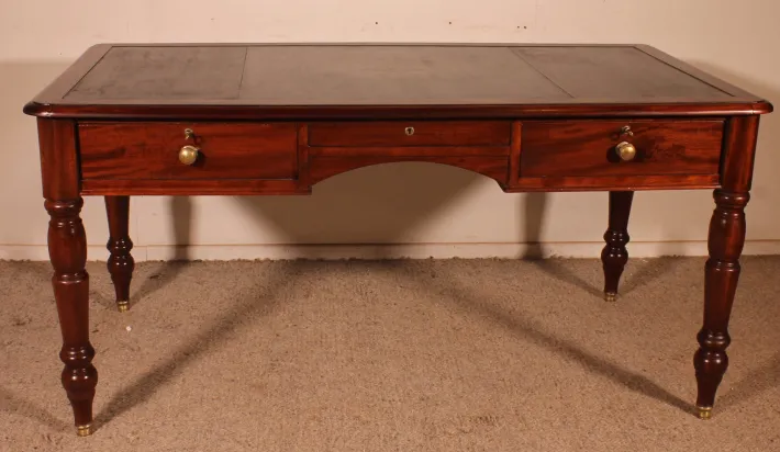 Pamono 19th Century Mahogany Two-Drawer Desk Outlet