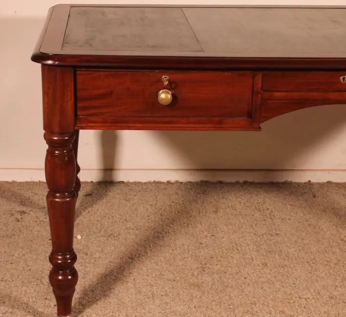 Pamono 19th Century Mahogany Two-Drawer Desk Outlet