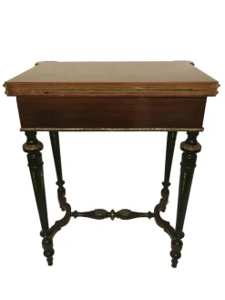 Pamono 19th Century Napoleon III Console Marquetery Game Table