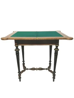 Pamono 19th Century Napoleon III Console Marquetery Game Table