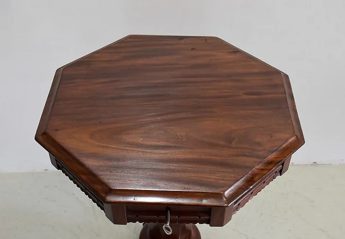 Pamono 19th Century Octagonal Mahogany Side Table, England Best