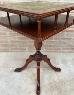 Pamono 19th Century Regency Wood Game Table with Green Leather Top, 1890s Sale