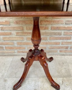 Pamono 19th Century Regency Wood Game Table with Green Leather Top, 1890s Sale