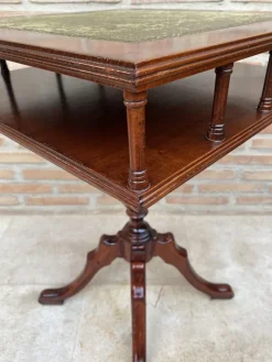 Pamono 19th Century Regency Wood Game Table with Green Leather Top, 1890s Sale