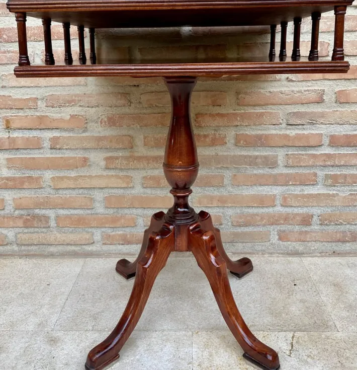 Pamono 19th Century Regency Wood Game Table with Green Leather Top, 1890s Sale