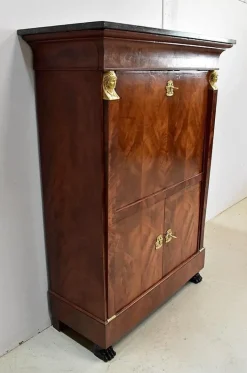 Pamono 19th Century Retour d’Égypte Mahogany Burl Veneer Secretaire Outlet
