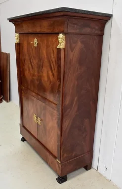 Pamono 19th Century Retour d’Égypte Mahogany Burl Veneer Secretaire Outlet