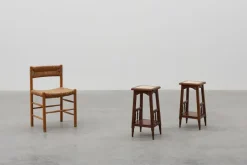 Pamono 20th Century Rustic Wooden Side Tables with Ceramic Tile Top, France, 1940s, Set of 2 Discount