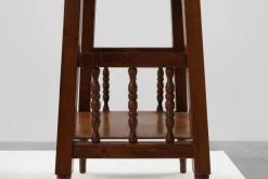 Pamono 20th Century Rustic Wooden Side Tables with Ceramic Tile Top, France, 1940s, Set of 2 Discount