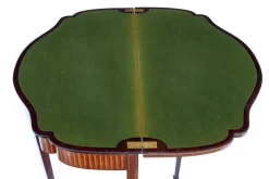 Pamono 19th Century Sheraton Revival Inlaid Mahogany Card Table, 1880 Outlet