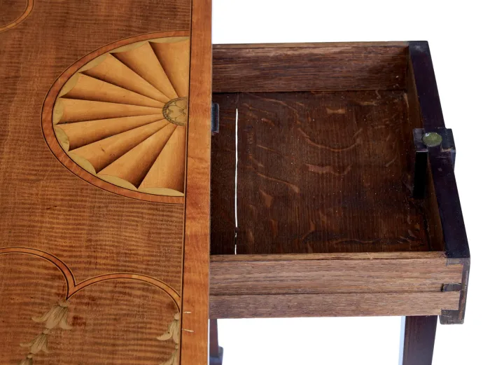 Pamono 19th Century Sheraton Revival Inlaid Mahogany Card Table, 1880 Outlet