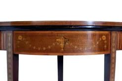 Pamono 19th Century Sheraton Revival Inlaid Mahogany Card Table, 1880 Outlet