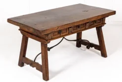 Pamono 18th Century Spanish Walnut Trestle Table Hot