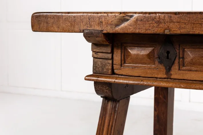 Pamono 18th Century Spanish Walnut Trestle Table Hot