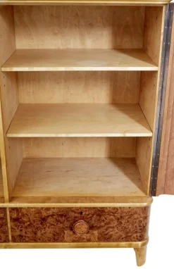 Pamono 20th Century Swedish Burr Elm Cabinet Clearance