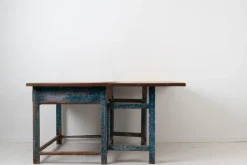 Pamono 19th Century Swedish Folk Art Blue Work Table Outlet