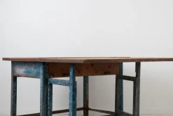 Pamono 19th Century Swedish Folk Art Blue Work Table Outlet