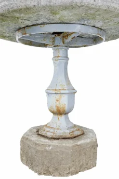 Pamono 19th Century Swedish Stone and Iron Garden Table, 1860s Online