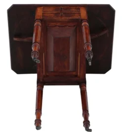 Pamono 19th Century Victorian Burr Walnut Drop-Leaf Worktable, 1880s Online