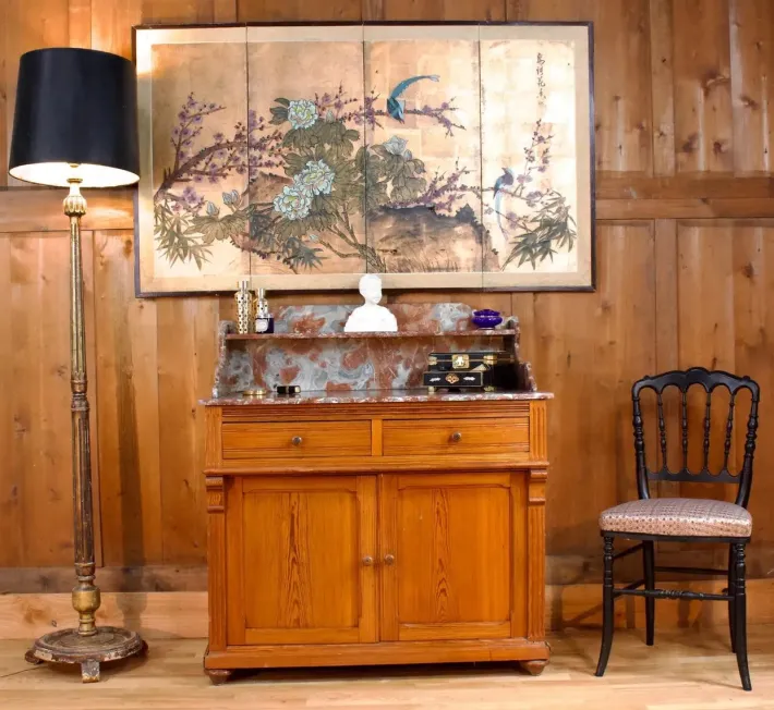 Pamono 19th Century Wood & Marble Vanity Clearance