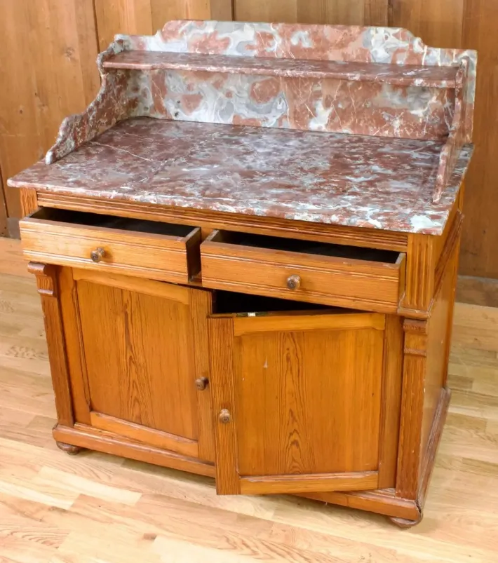Pamono 19th Century Wood & Marble Vanity Clearance