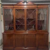 Pamono 19th Century Inlaid Mahogany Breakfront Bookcase, 1880s