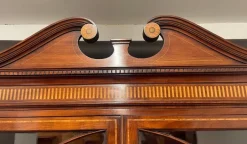 Pamono 19th Century Inlaid Mahogany Breakfront Bookcase, 1880s