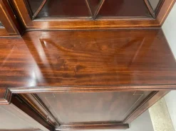 Pamono 19th Century Inlaid Mahogany Breakfront Bookcase, 1880s