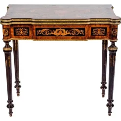 Pamono 19th-Century Marquetry Game Table, 1820s Hot