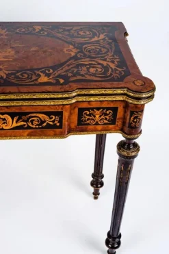 Pamono 19th-Century Marquetry Game Table, 1820s Hot