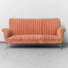 Pamono Three-Seater Sofa in Pink Velvet, 1950s