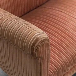 Pamono Three-Seater Sofa in Pink Velvet, 1950s