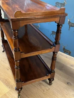 Pamono Three-Tiered Shelf in Mahogany