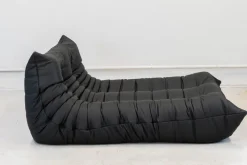 Pamono Togo Chaise Lounge in Black Leather byy Michel Ducaroy for Ligne Roset, 1974 Sale