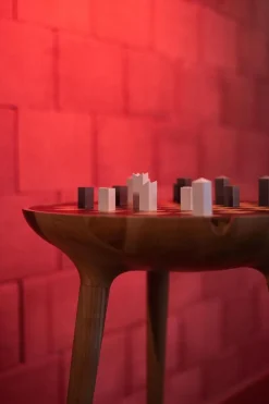 Pamono Trojan XXI Chess Set and Table from Futuro Studio, Set of 37 New