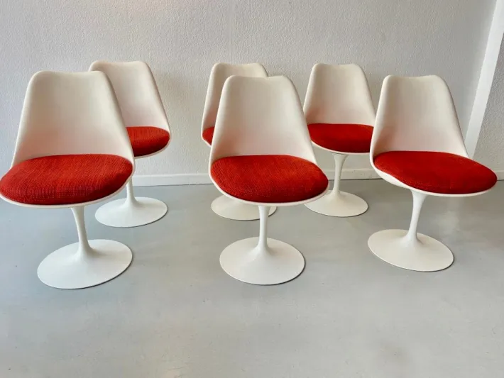 Pamono Tulip Chairs by Eero Saarinen for Knoll Inc / Knoll International, 1968, Set of 6 Best
