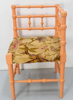 Pamono Turned Corner Chair for Child in Painted Wood & Fabric, 19th Century Outlet