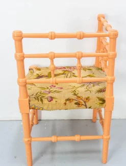 Pamono Turned Corner Chair for Child in Painted Wood & Fabric, 19th Century Outlet
